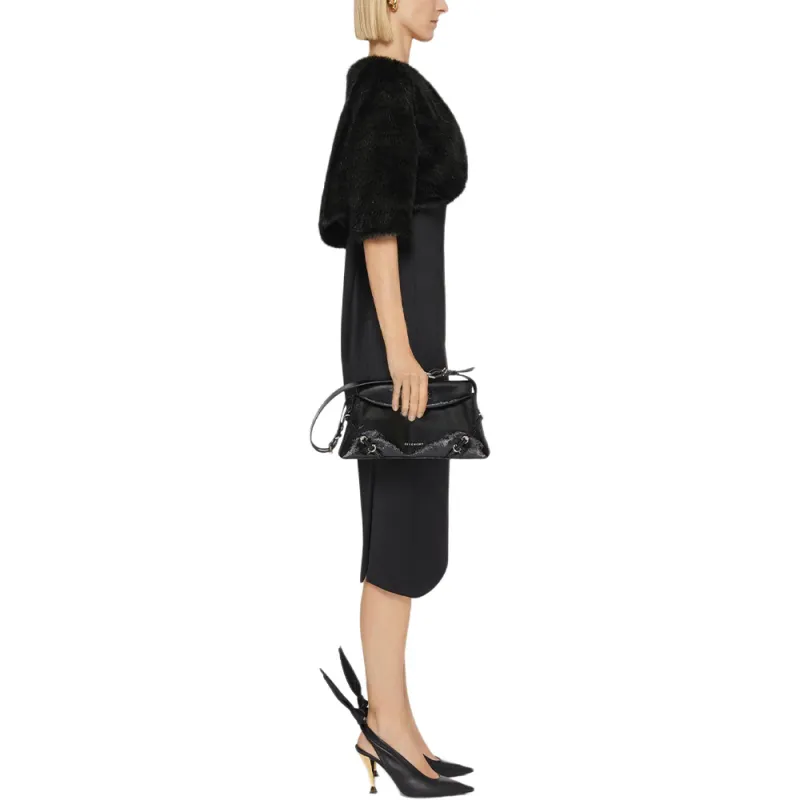 GIVENCHY FW24 Velvet feel Coat Women's Black-3