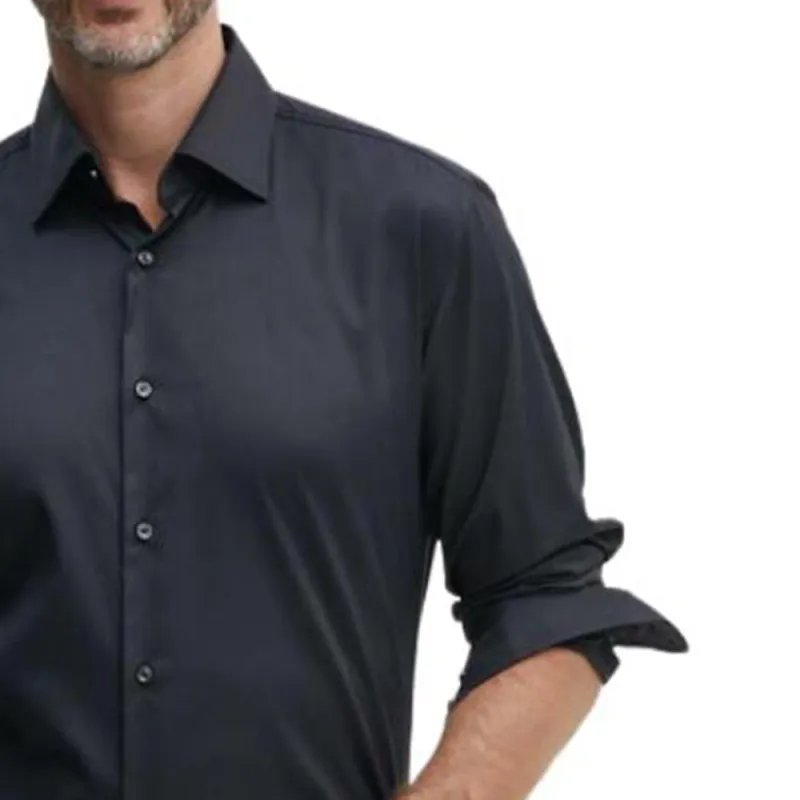 HUGO BOSS Performance Stretch Twill Slim Fit Shirt-4