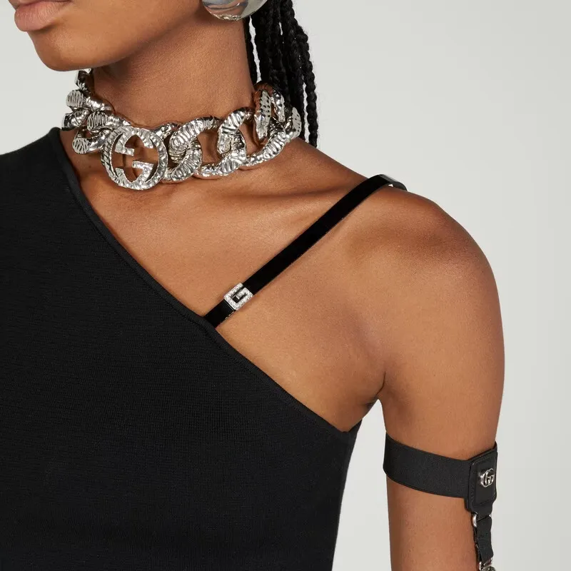 GUCCI Asymmetric Knitted Sleeveless Top-4