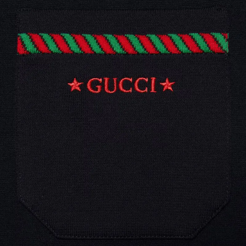 GUCCI Polo Shirts Men Black-4