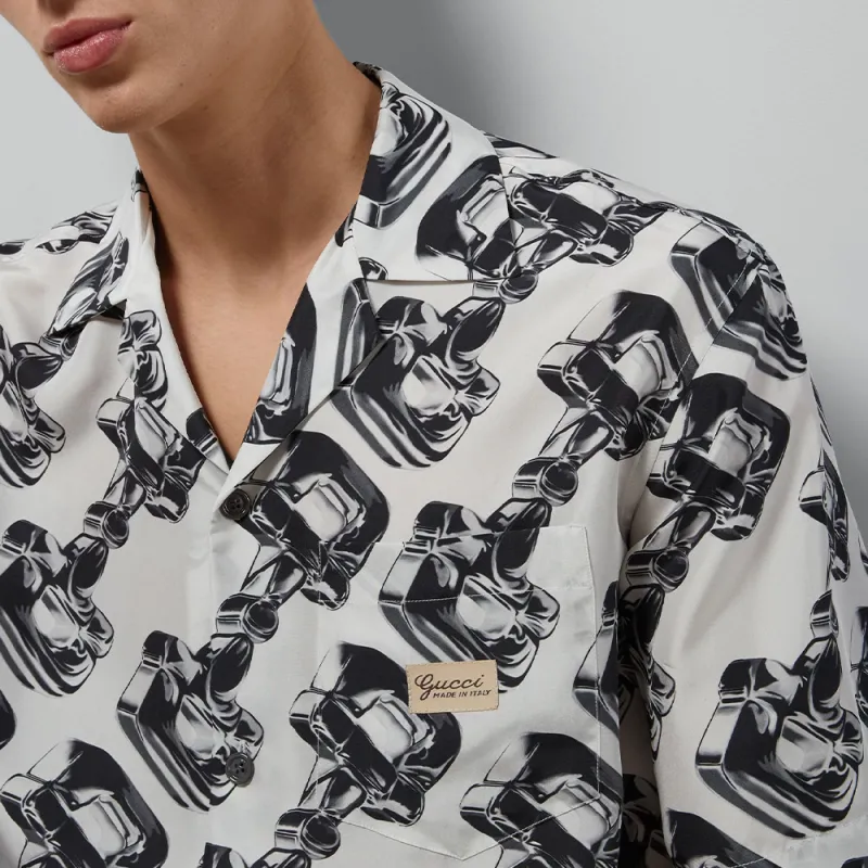 GUCCI Shirts Men Black-5