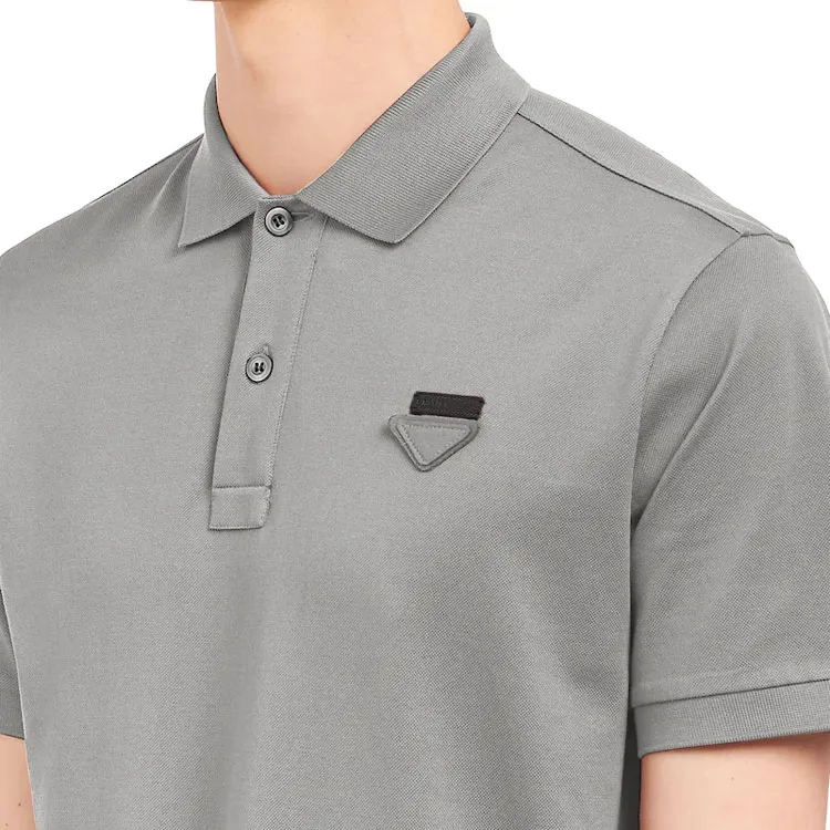 PRADA Polo Shirts Men Gray-4