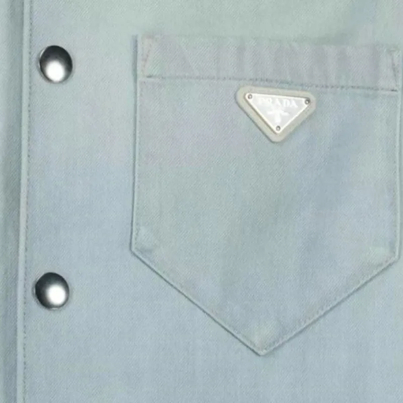 PRADA Denim Jackets Men Light Blue-4
