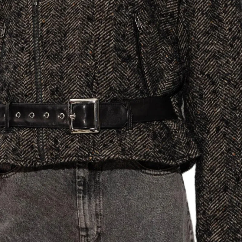 R13 Herringbone Belted Jacket-4