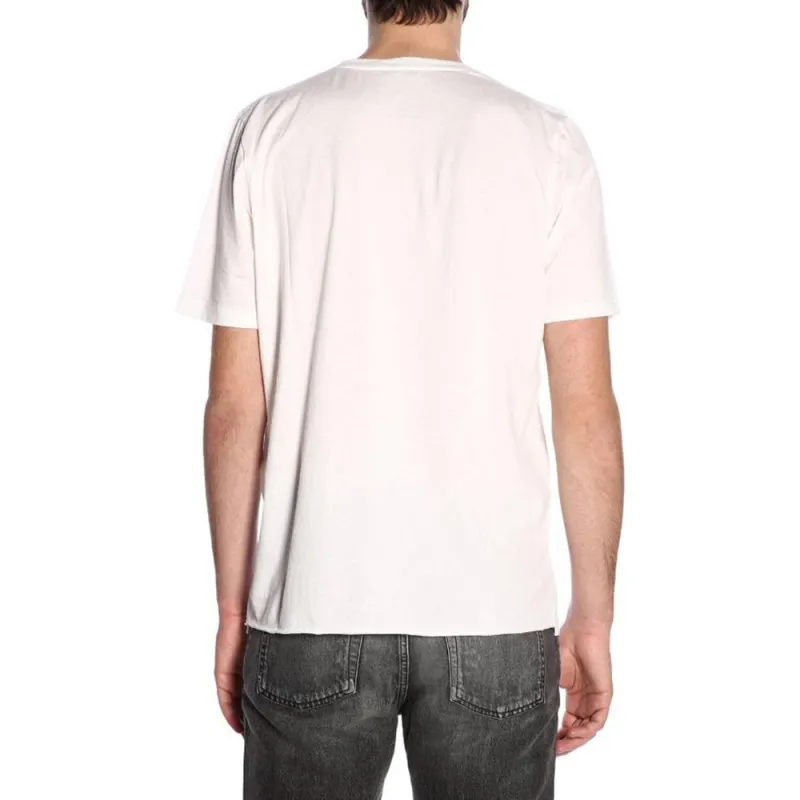 SAINT LAURENT T Shirts Men White-2