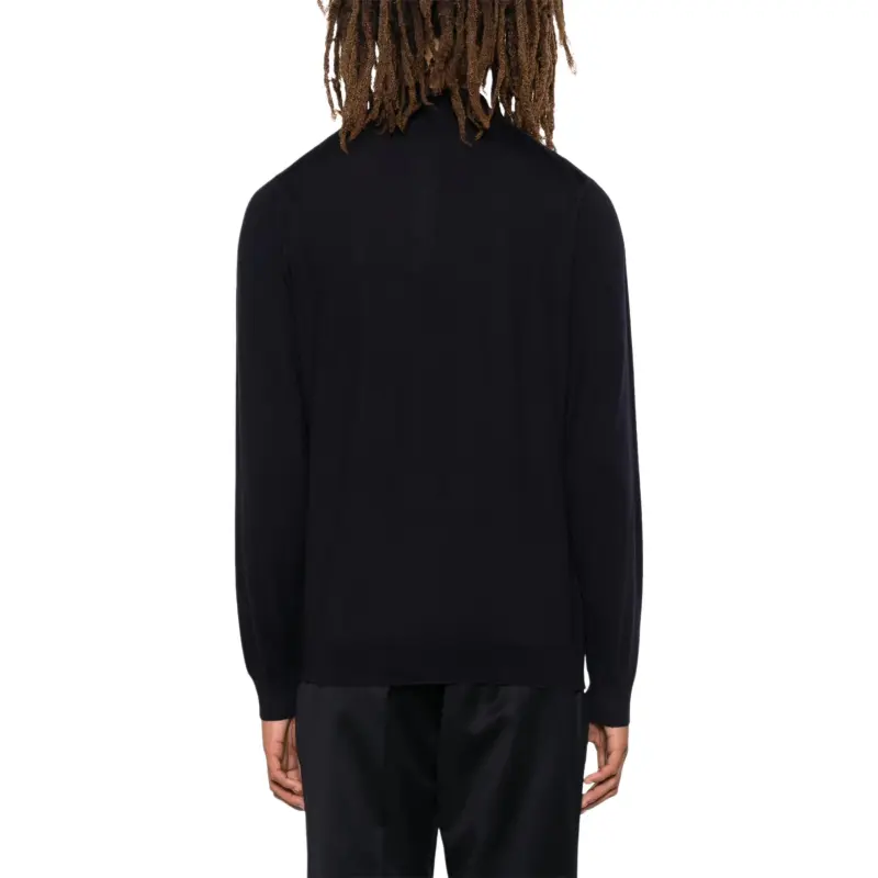 FEDELI Virgin Wool Polo Shirt-4