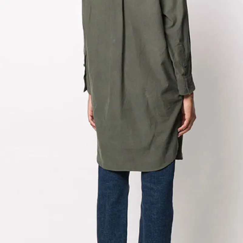KENZO FW21 Long-Sleeved Dresses Women's Gray Green-1