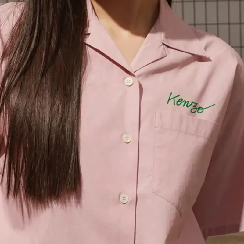 KENZO Poppy By Nigo Women's Hawaiian Pocket Shirt Rose-2