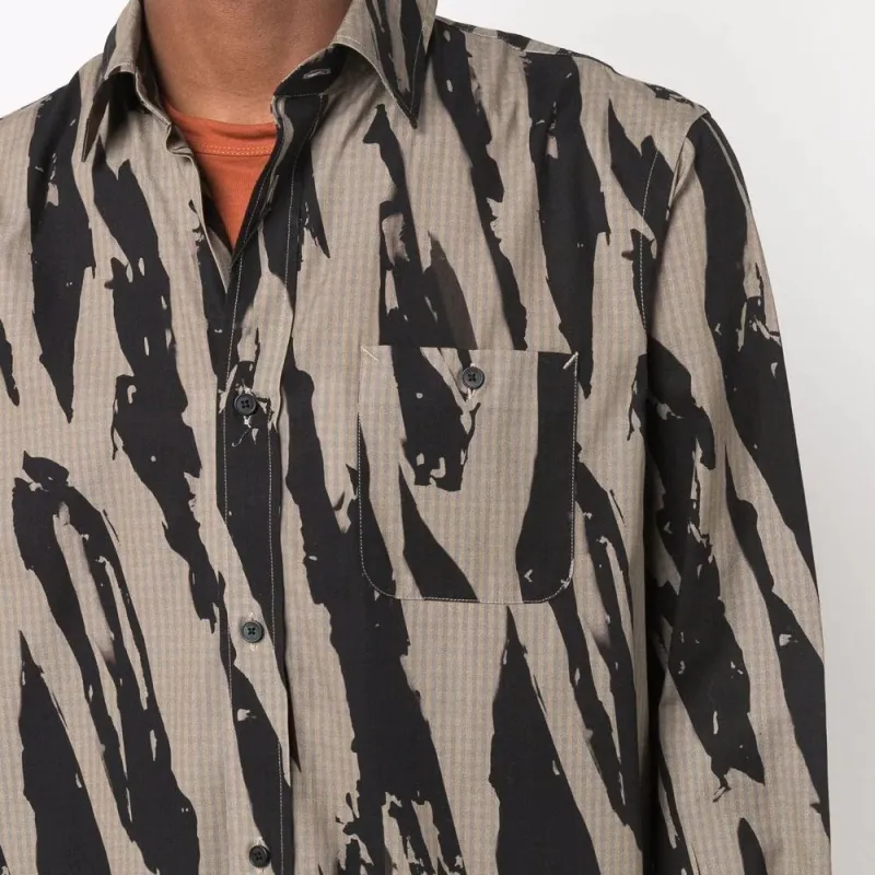 KENZO Shirts Men Brown-4