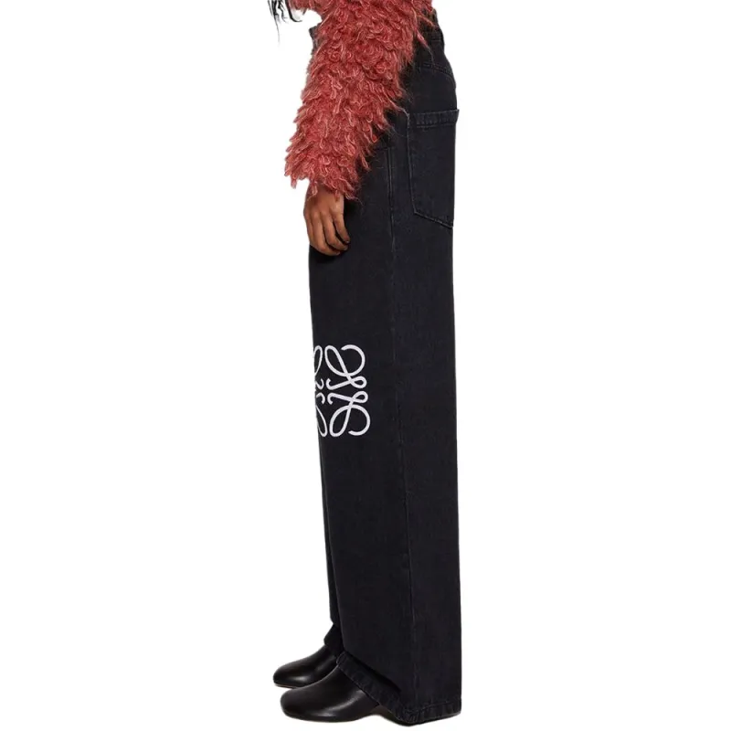 LOEWE Anagram Baggy Jeans 'Black'-6