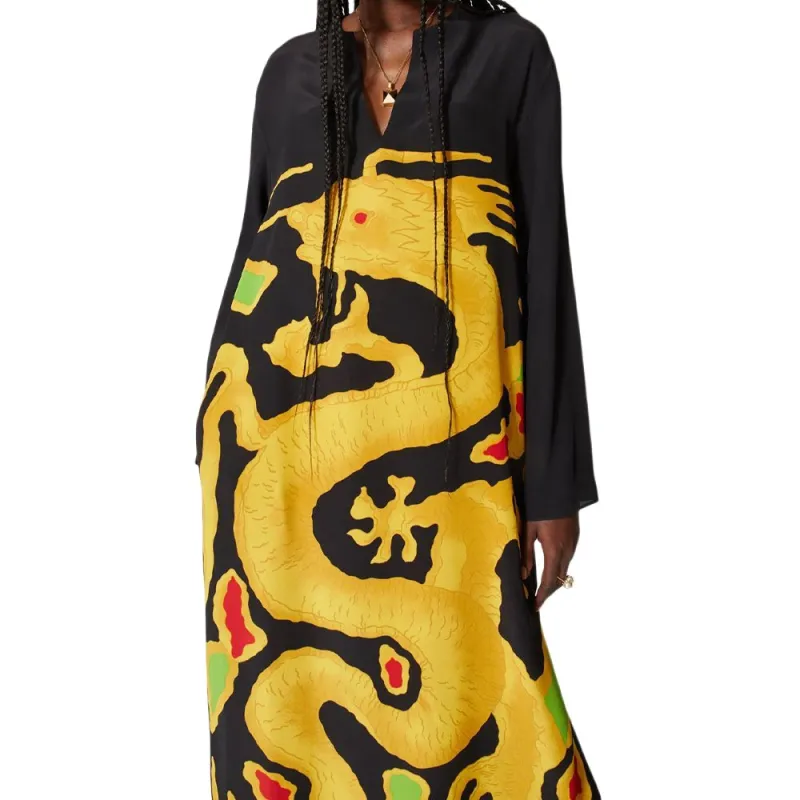 Valentino FW22 Long Sleeved Dress Women's Black-4