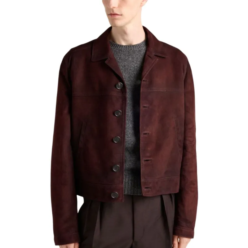 PRADA Suede Blouson Jacket-3