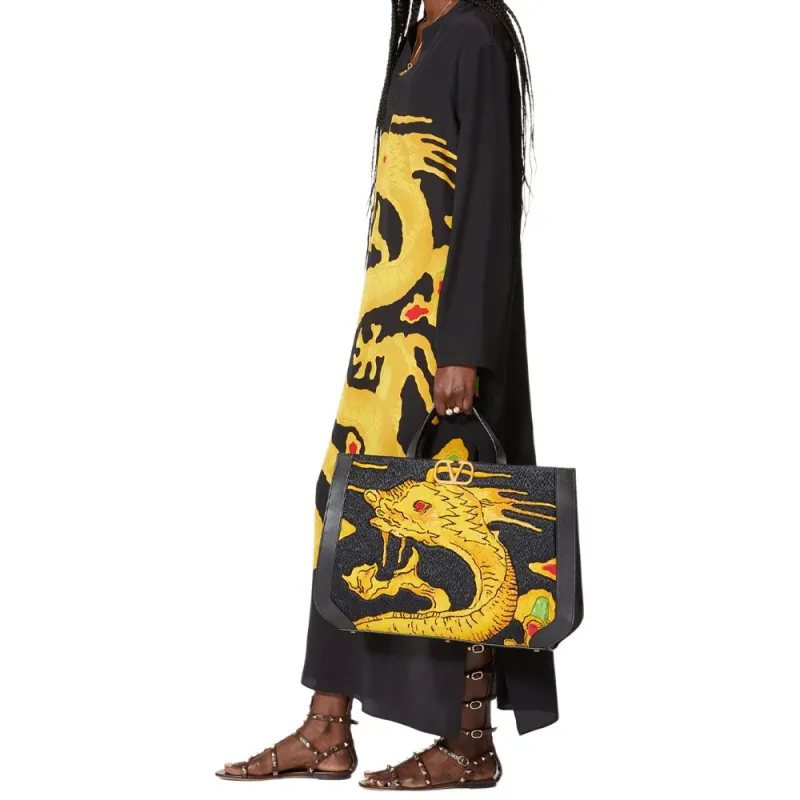 Valentino FW22 Long Sleeved Dress Women's Black-3