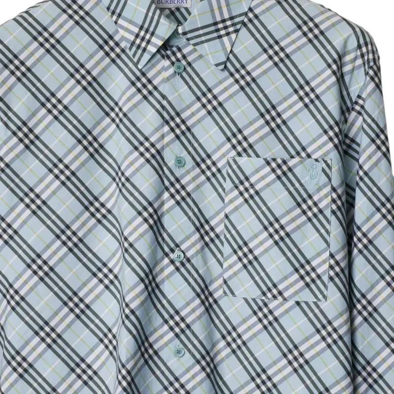 Burberry Checkered Collared Long Sleeve Shirt-4