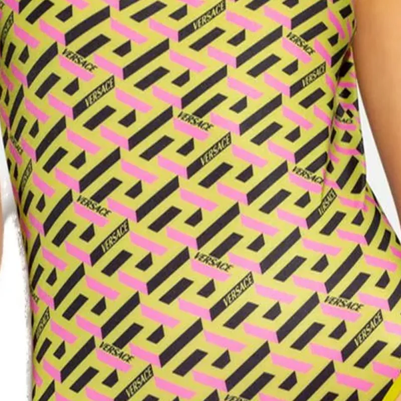 VERSACE SS23 One-piece Swimsuit Women's Yellow-1