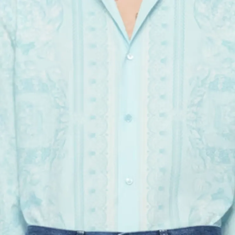 VERSACE Shirts Men Light Blue-3