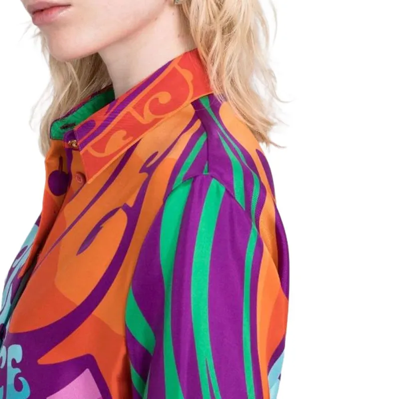 VERSACE Shirts Women's Orange-4
