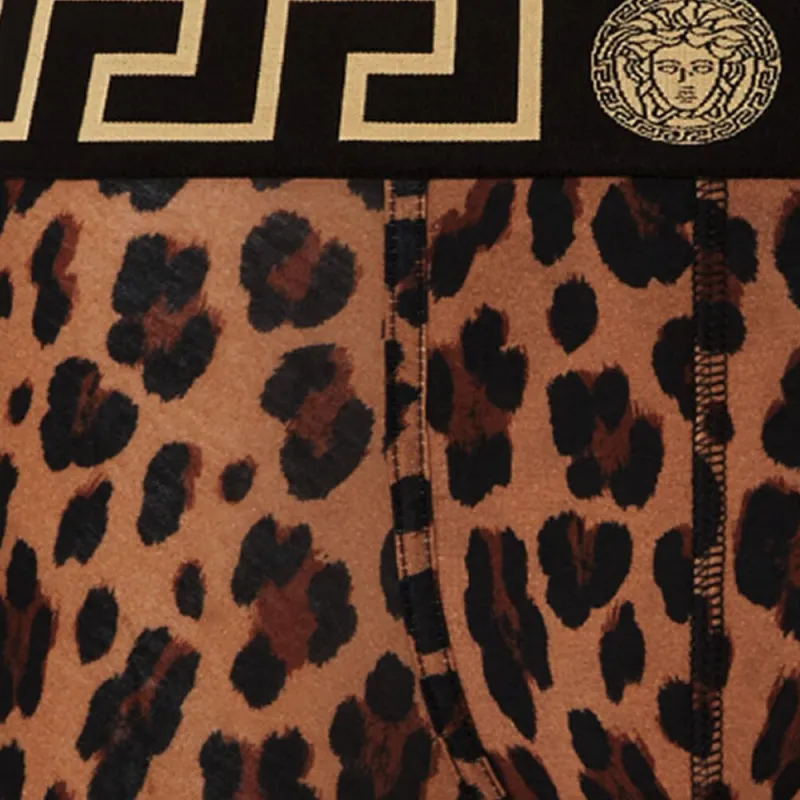 VERSACE Greca Border Leopard-print Boxers-3