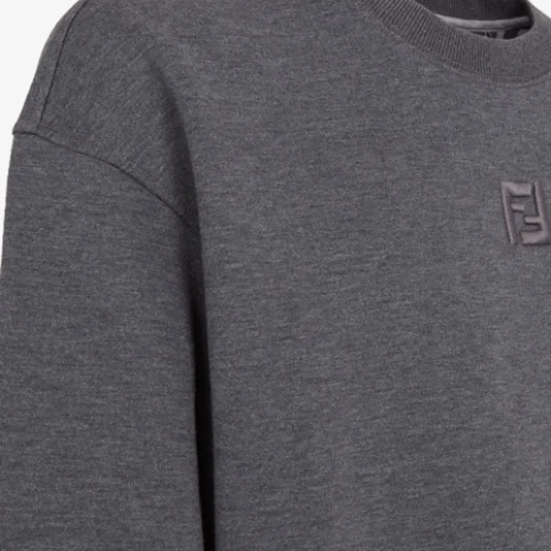 FENDI Ff Embroidered Crewneck Sweatshirt-4
