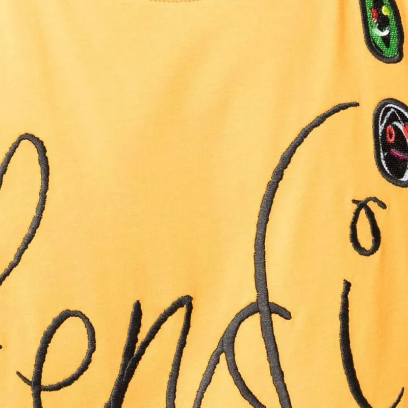 FENDI T-Shirts Men Yellow-4