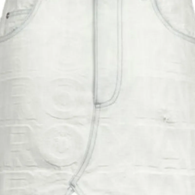 FENDI Denim Short Skirts Women's White-3