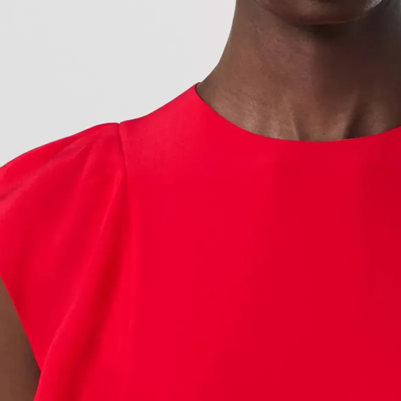 Burberry SS22 Sleeveless Dress Women's Bright Red-3