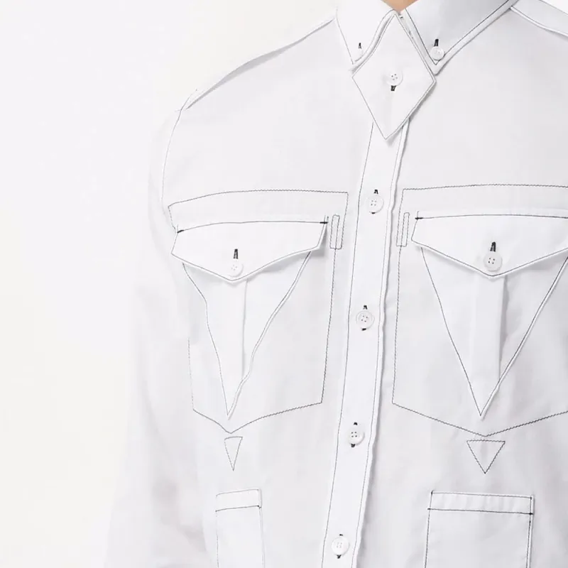 Burberry Shirts Men White-4