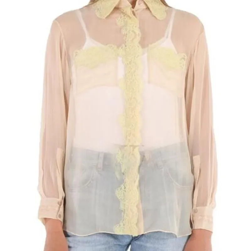 Burberry Shirts Women's Peach Pink-3