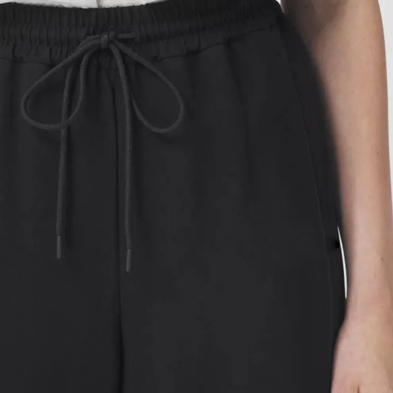 Burberry Viscose Wide Leg Trousers 'Black'-3