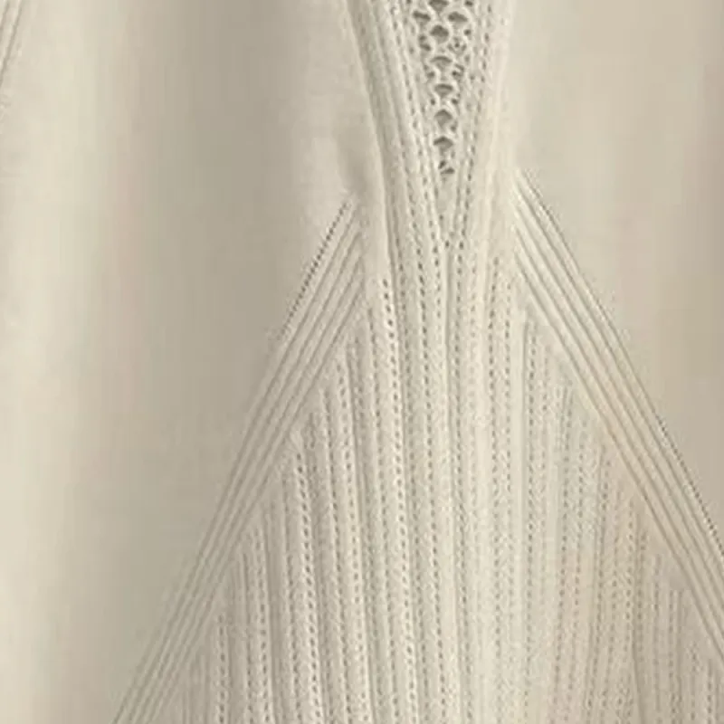 CHANEL FW24 Long Sleeved Dress Women's White-2