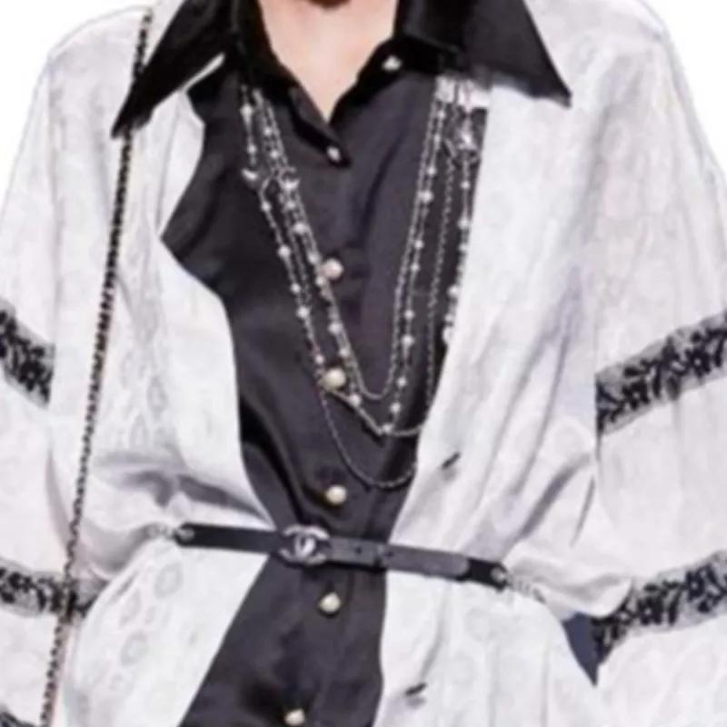 CHANEL 24 New Fall And Winter Arrivals Shirt Women's Black White-3