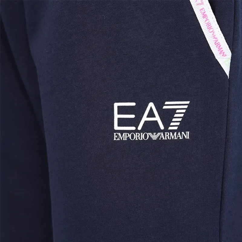 EMPORIO ARMANI EA7 Knitted Sweatpants Women's Blue-3