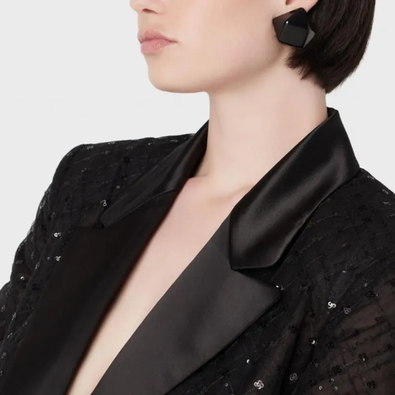 EMPORIO ARMANI Jackets Women's Black-4