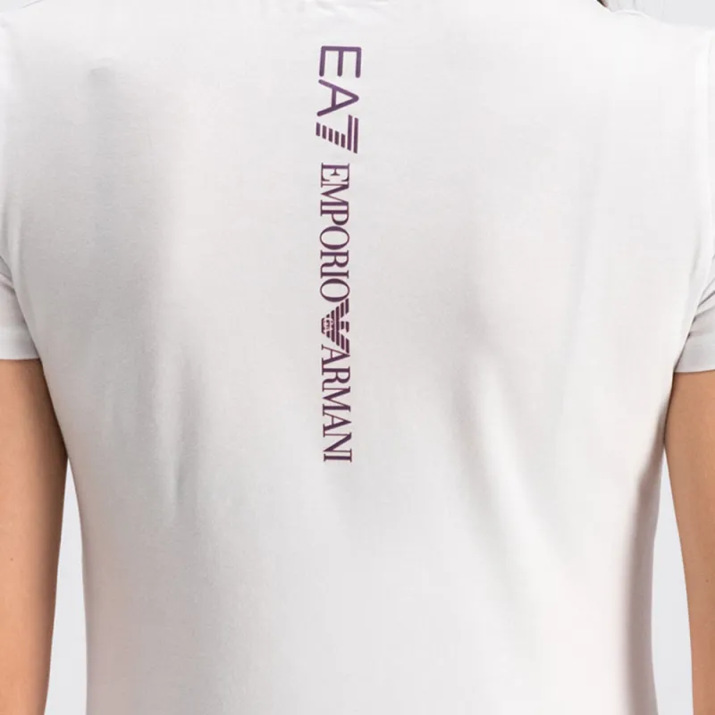 EMPORIO ARMANI EA7 SS23 Short Sleeved T Shirts Women's White-3
