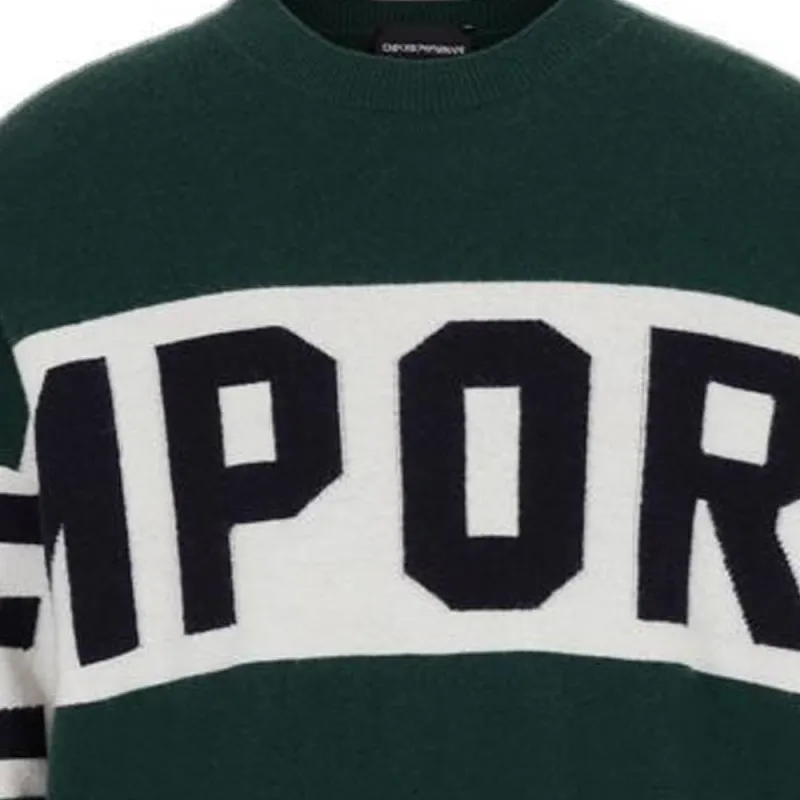EMPORIO ARMANI Cashmere Sweaters Men Green-4