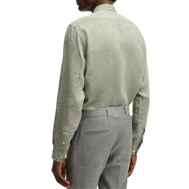 HUGO BOSS Button down Linen Shirt-2