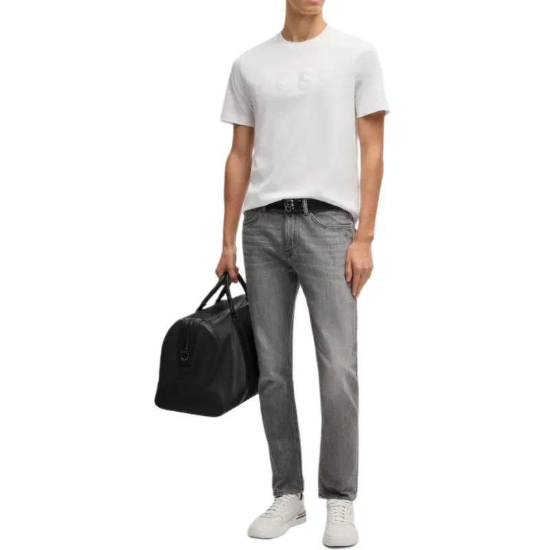 Boss Raised logo Cotton T shirt-2