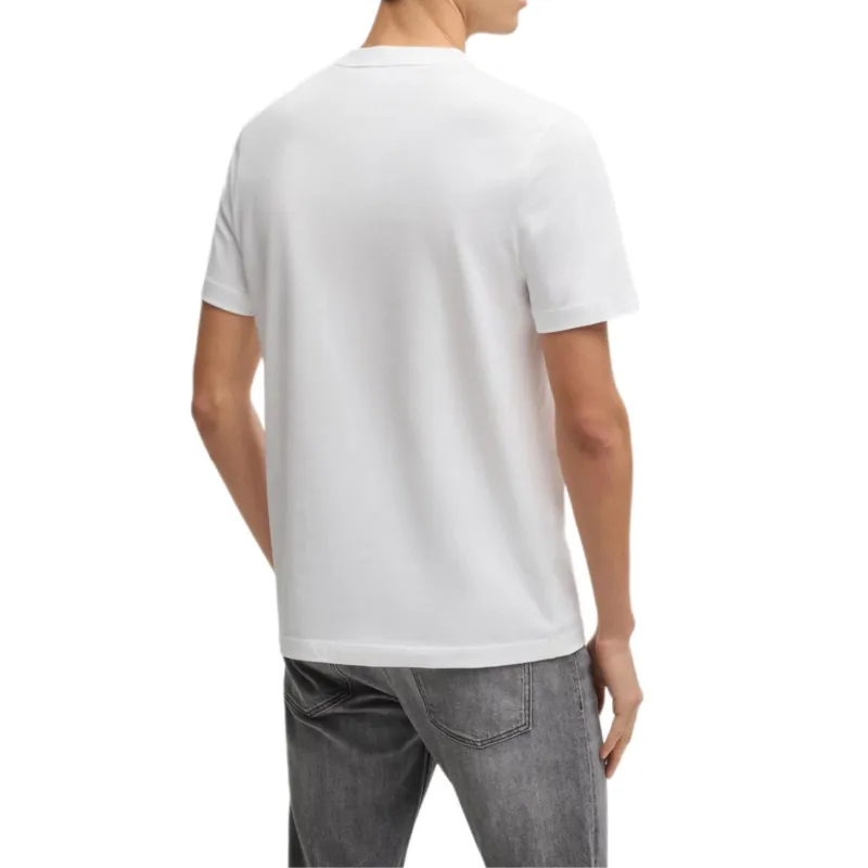 Boss Raised logo Cotton T shirt-3