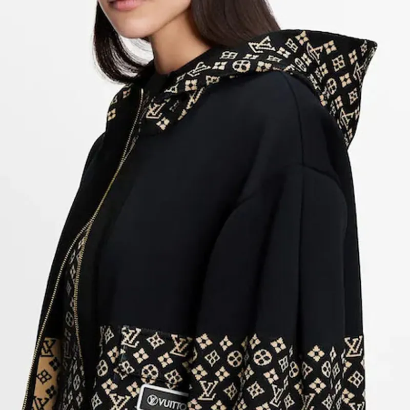 LOUIS VUITTON 2010s Monogram Zip up Hoodie-4