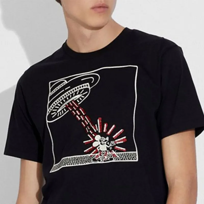 Disney X COACH T-Shirts Men Black-3