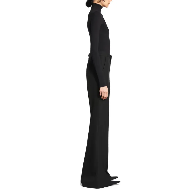 Balenciaga Casual Pants Regular Fit Women's Black-4