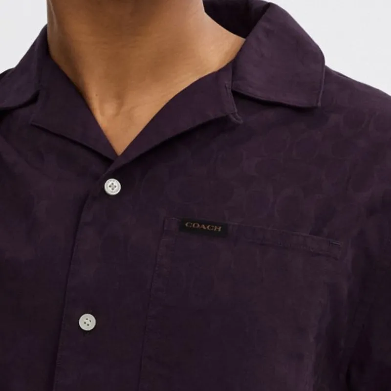 COACH Shirts Men Purple-1