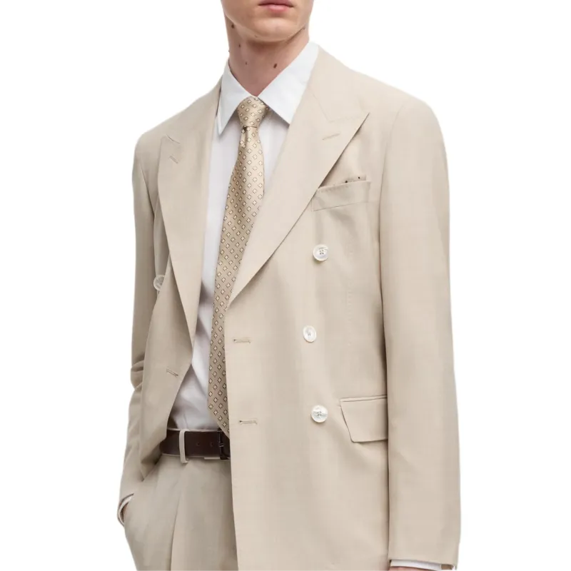 HUGO BOSS Business Suits Men's Light Brown-3