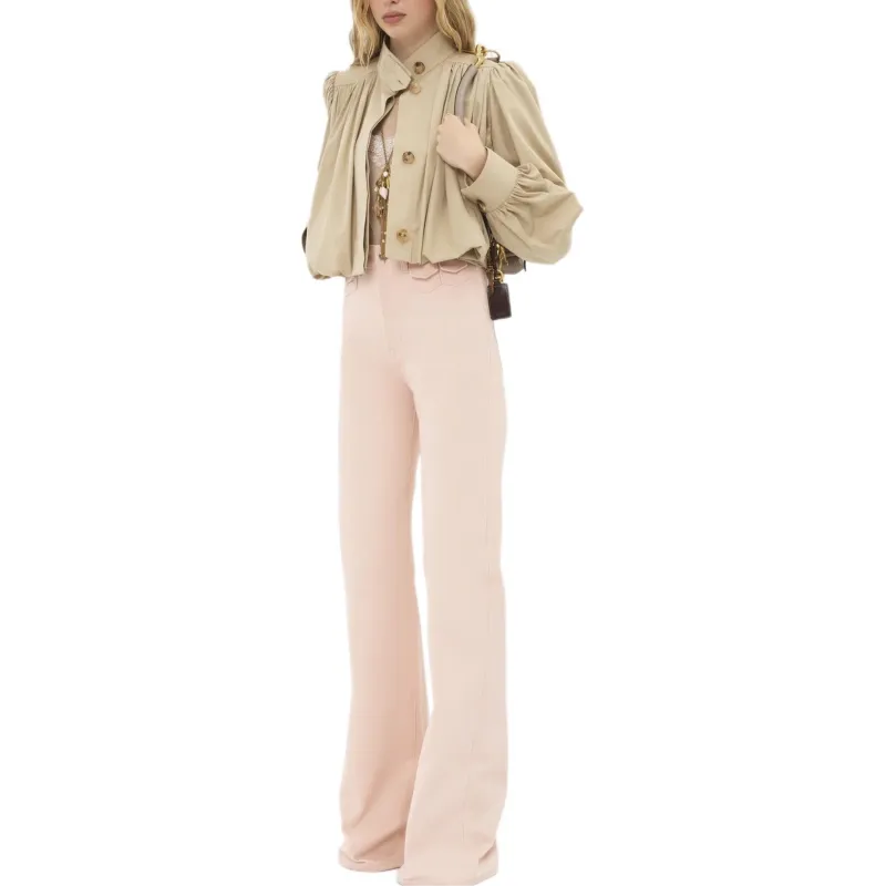 Chloe Jackets Coats Women's Smoky Beige-4