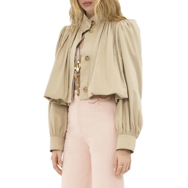 Chloe Jackets Coats Women's Smoky Beige-3