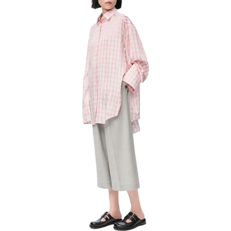 LOEWE Check Shirt 'White/Pink'-3