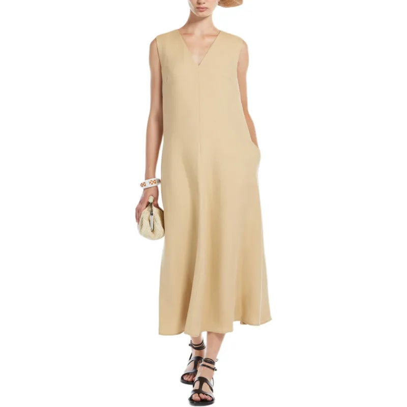 MaxMara Sleeveless Dress Women's Sand-2