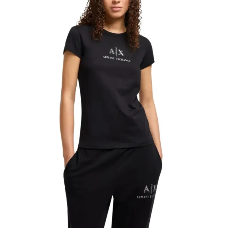 ARMANI EXCHANGEAE Regular T Shirt Women's Black-1