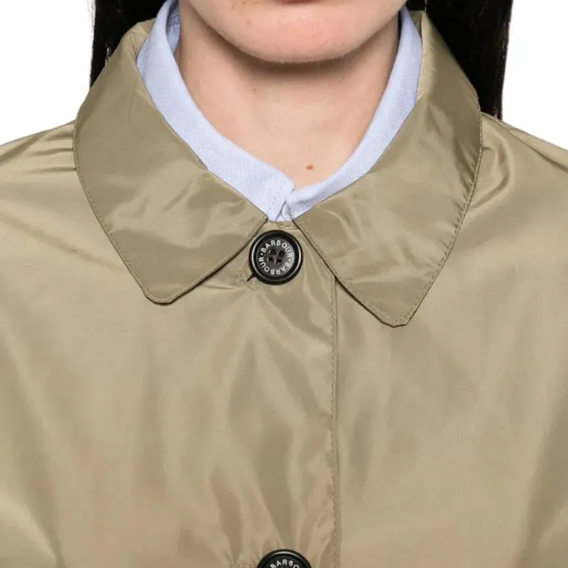 BARBOUR Straight Hem Buttoned Coat-5