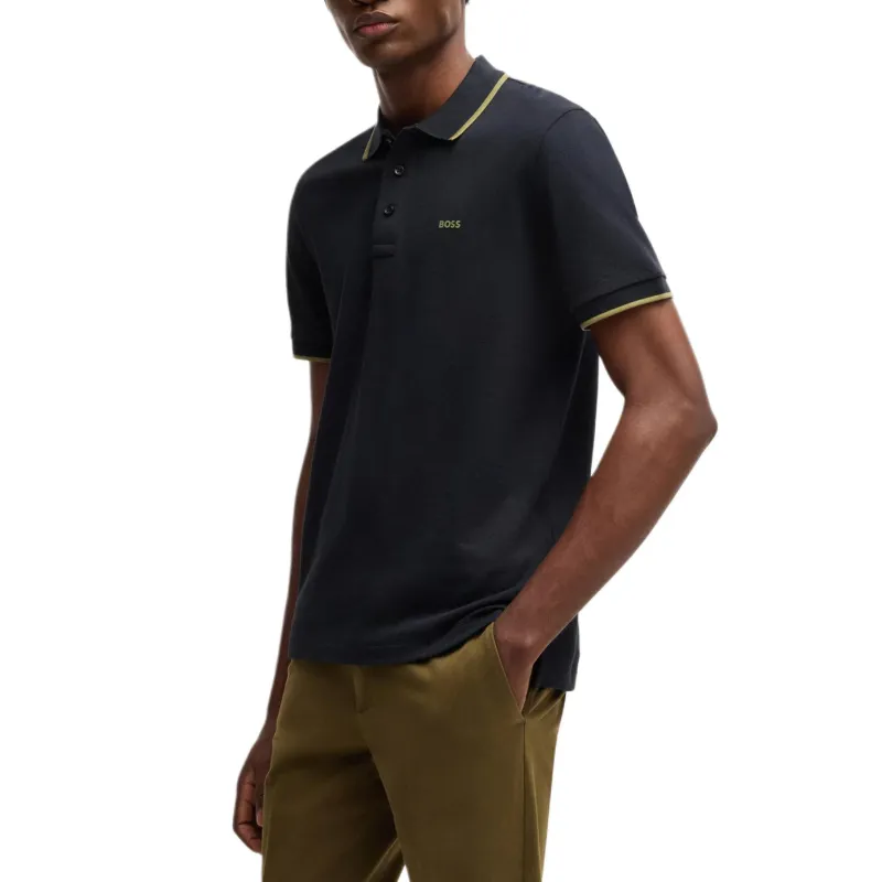 HUGO BOSS Paddy Contrasting collar Polo Shirt-3